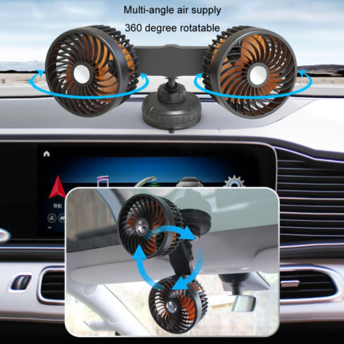 F6026 Ventilateur à double tête monté sur véhicule à grande ventouse, modèle : USB SH80011898-010